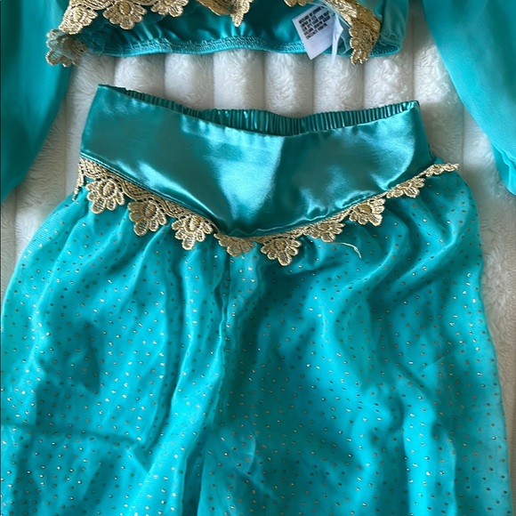 Disney Kids Jasmine Turquoise and Gold Costume Set - Picture 5 of 9